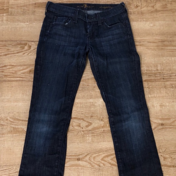 7 For All Man Kind Straight Leg Denim Jeans - Picture 2 of 7
